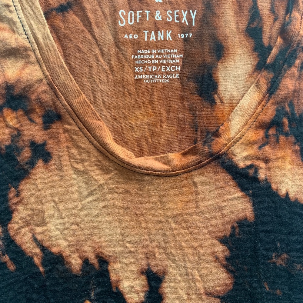 Cropped Tie Fye Tank Top